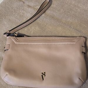 Vera Wang Blush Leather Wristlet